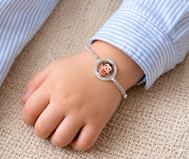 Charming 92.5 Sterling Silver Kids' Bracelet – Colorful Enamel Charm