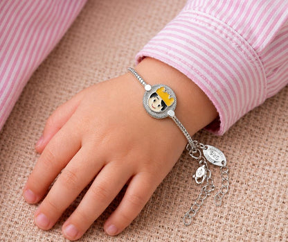 Charming 92.5 Sterling Silver Kids' Bracelet – Crown Character Charm