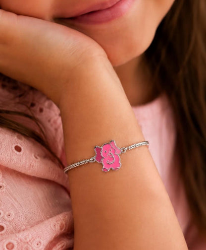 92.5 Sterling Silver Playful Elephant Kids' Bracelet