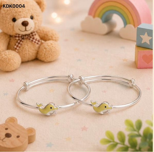 Dolphin Charm 92.5 Sterling Silver Kada Set