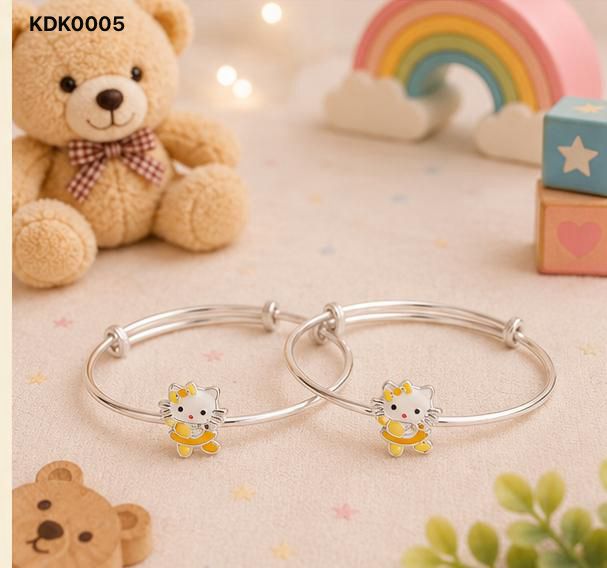 Hello Kitty Charm 92.5 Sterling Silver Kada Set