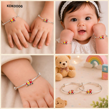Train Charm 92.5 Sterling Silver Kada Set