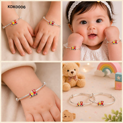 Train Charm 92.5 Sterling Silver Kada Set