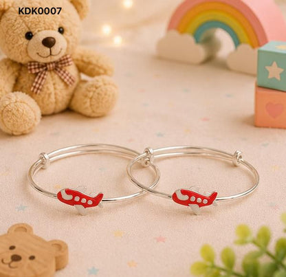 Airplane Charm 92.5 Sterling Silver Kada Set