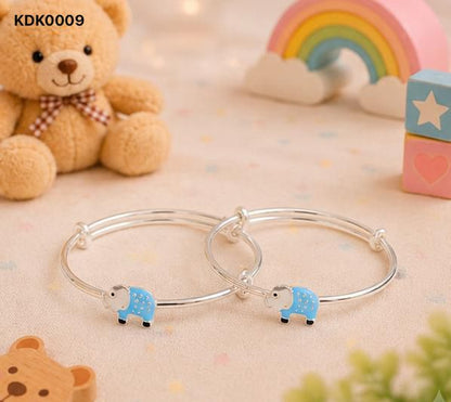 Elephant Charm 92.5 Sterling Silver Kada Set