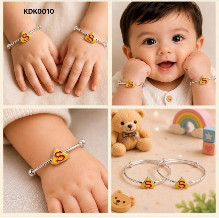 Superman Charm 92.5 Sterling Silver Kada Set