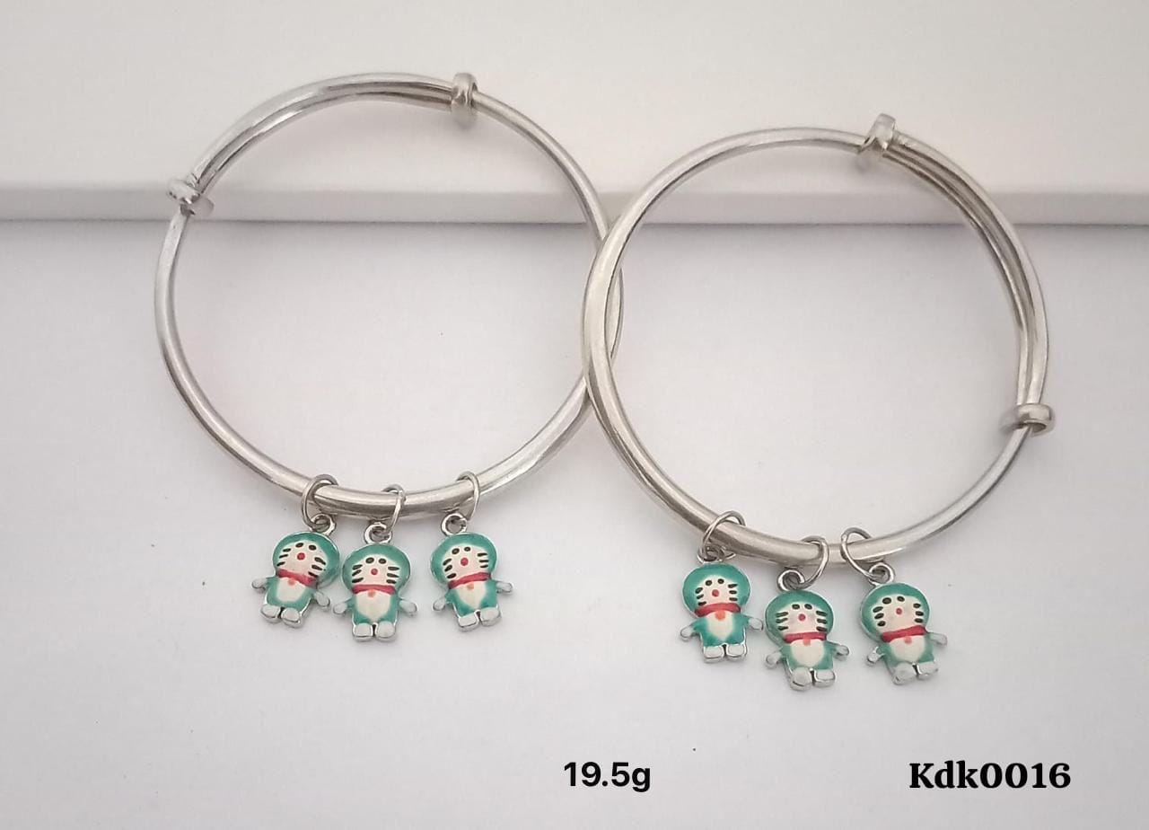 Doremon Charm 92.5 Sterling Silver Kada Set