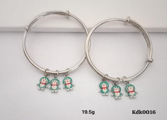 Doremon Charm 92.5 Sterling Silver Kada Set