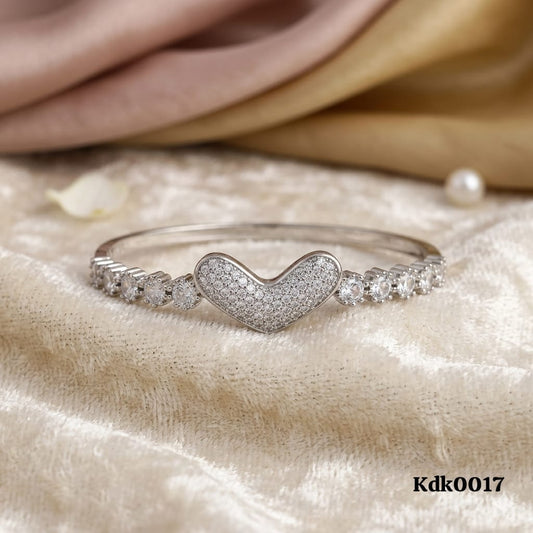 Heart Stone Charm 92.5 Sterling Silver Kada