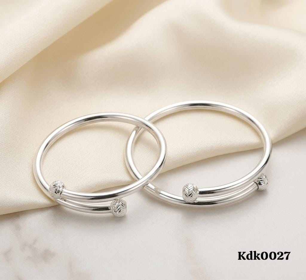 Classic Minimalist 92.5 Sterling Silver Kada Set