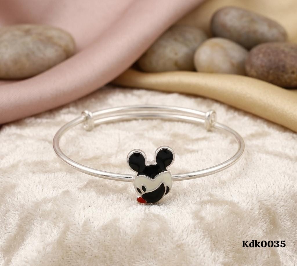 Cartoon Mouse Charm 92.5 Sterling Silver Kada
