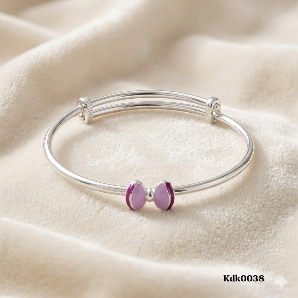Bow Charm 92.5 Sterling Silver Kada