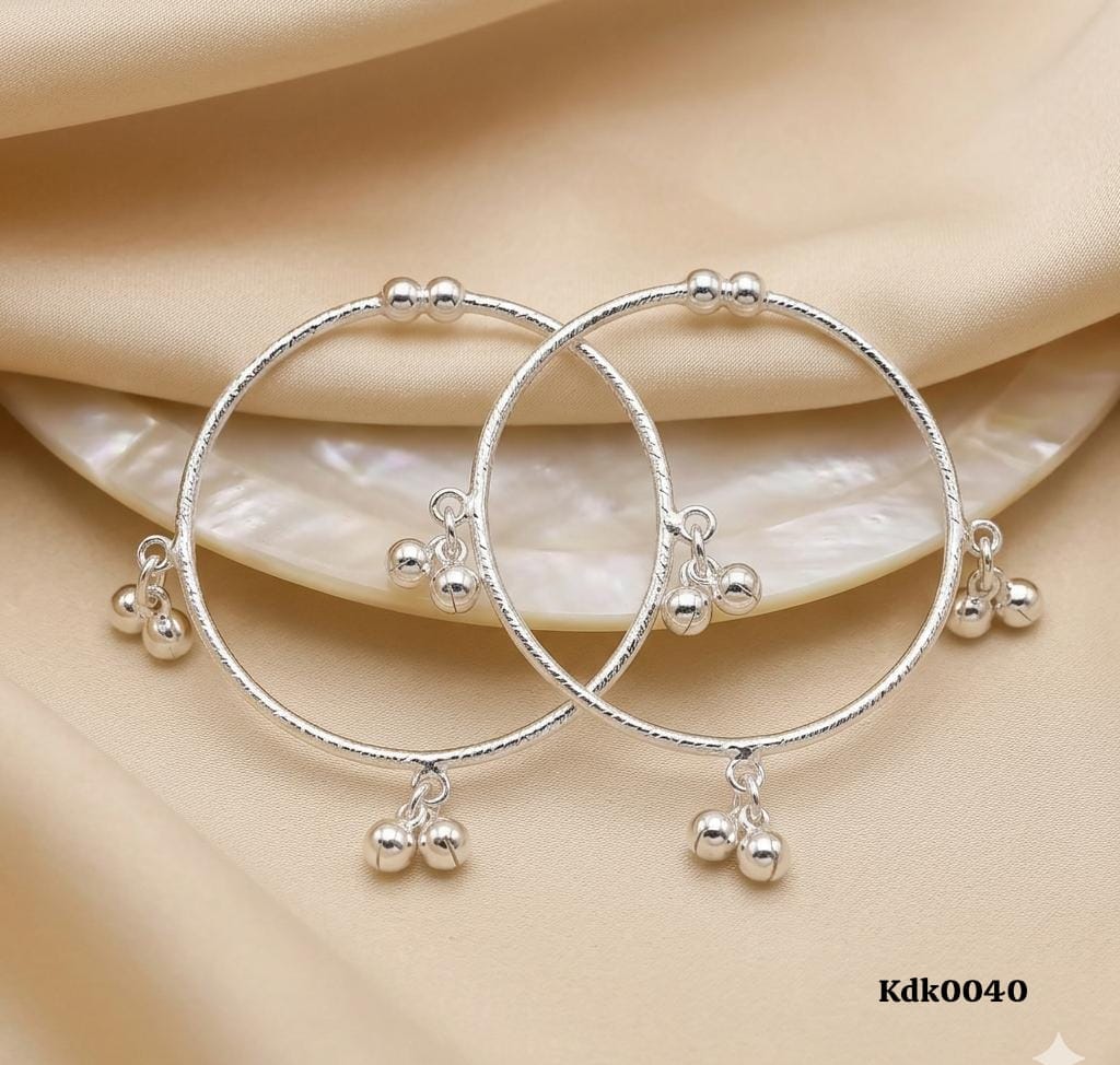 Bell Charm 92.5 Sterling Silver Kada Set