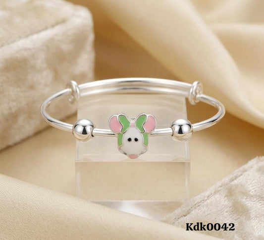 Character Face Charm 92.5 Sterling Silver Kada