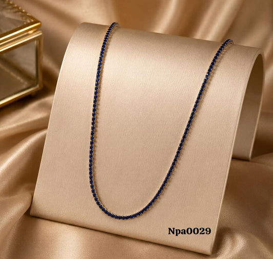 Blue Tennis Necklace