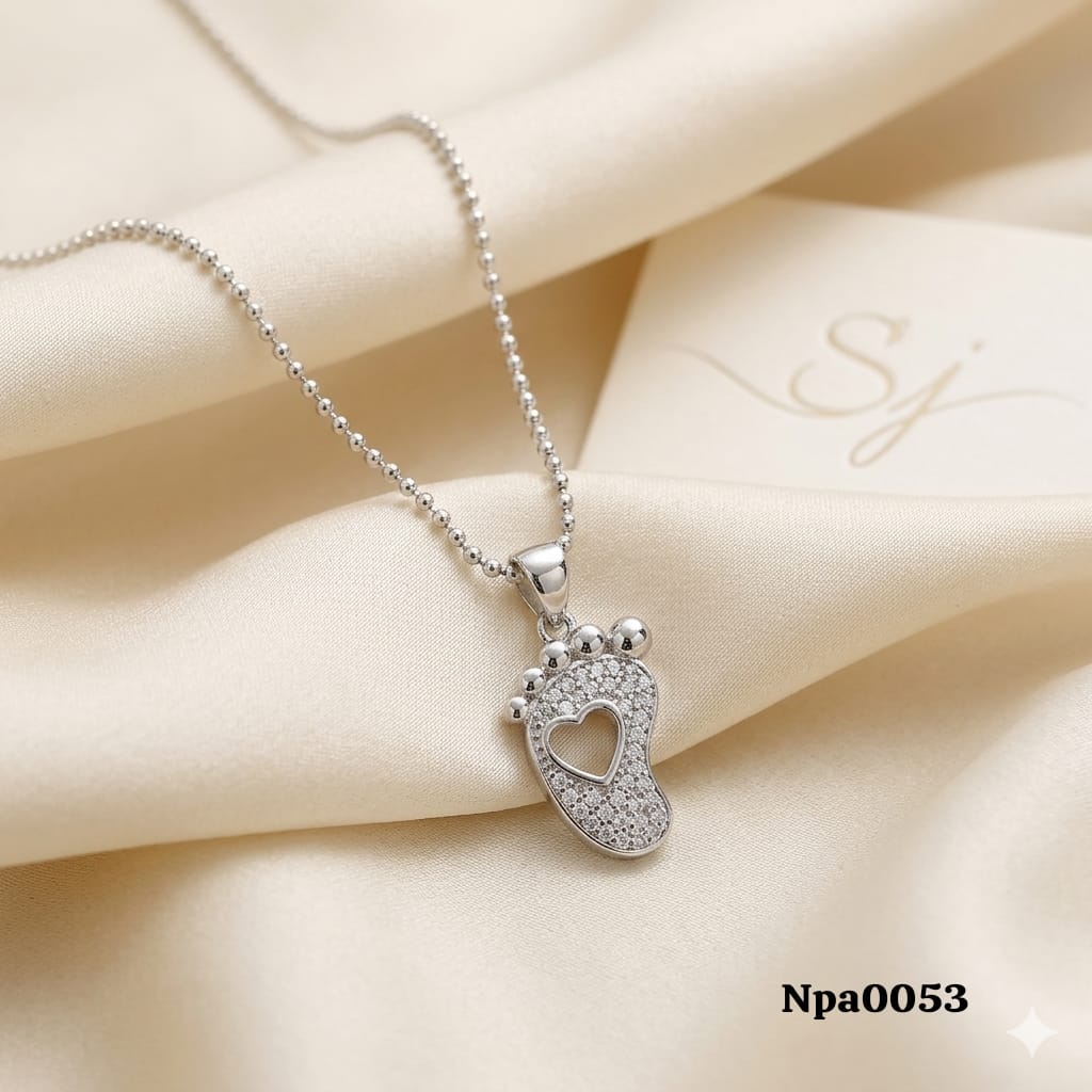 Footprint Pendant Necklace