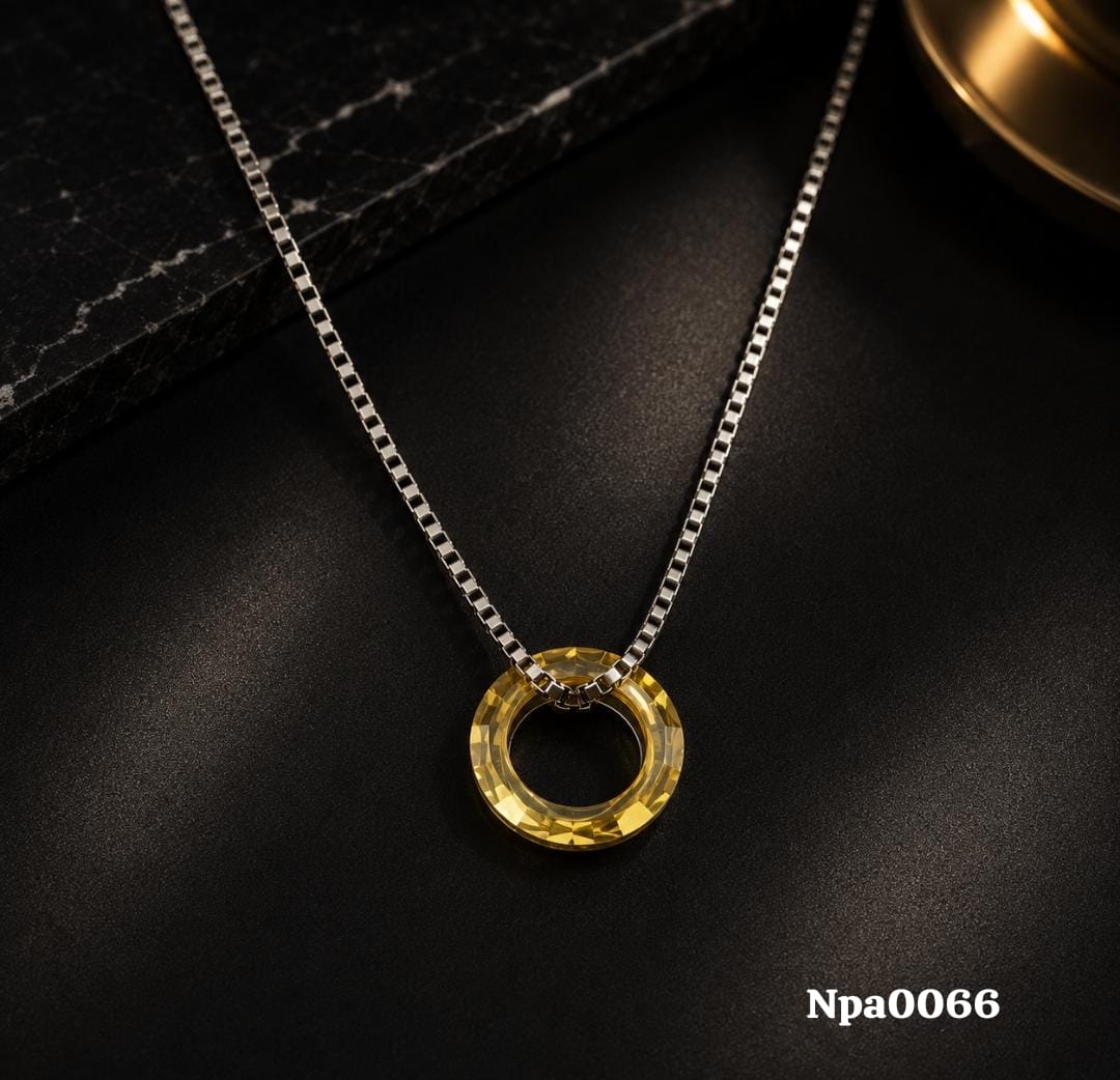 Minimalist Crystal Pendant Necklace