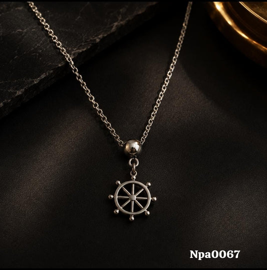 Nautical Wheel Pendant Necklace