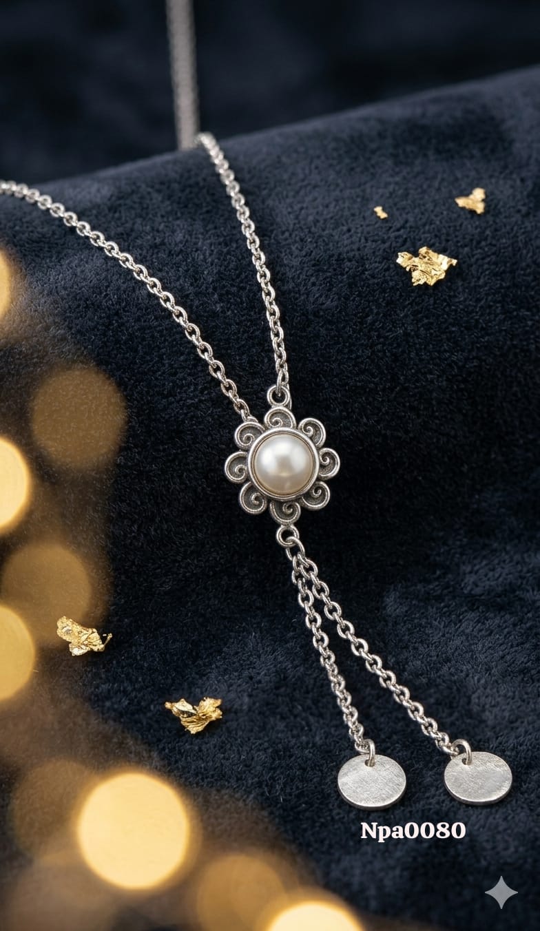 Flower Pearl Y-Necklace