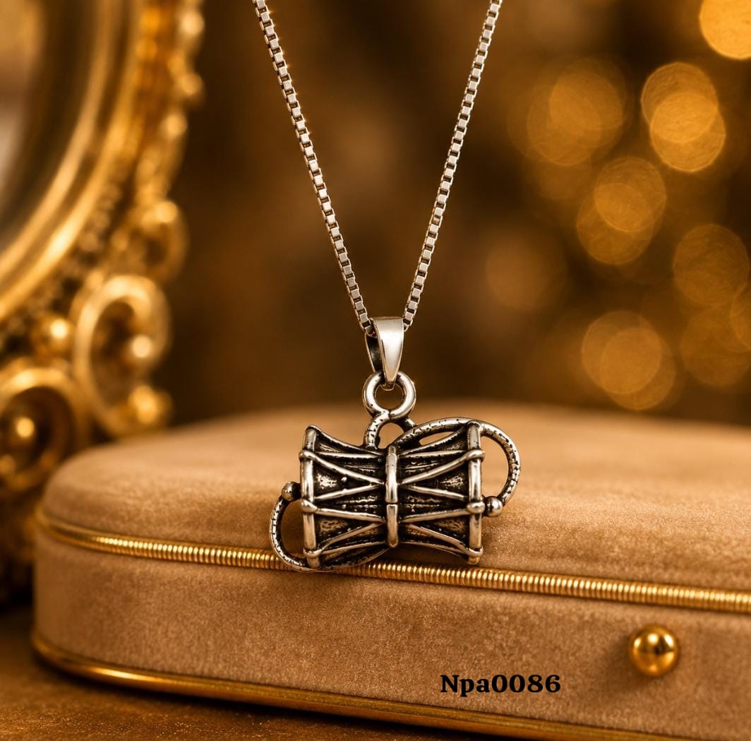 Damru Pendant Necklace