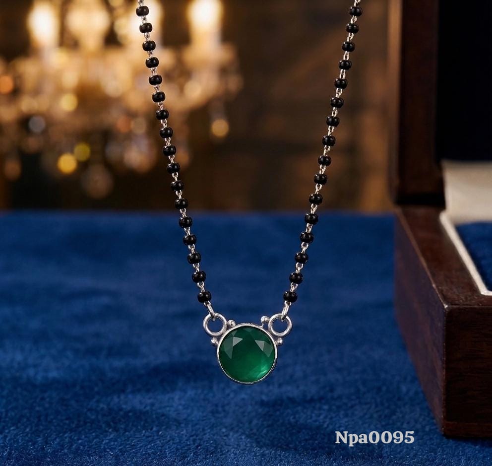 Green Stone Mangalsutra
