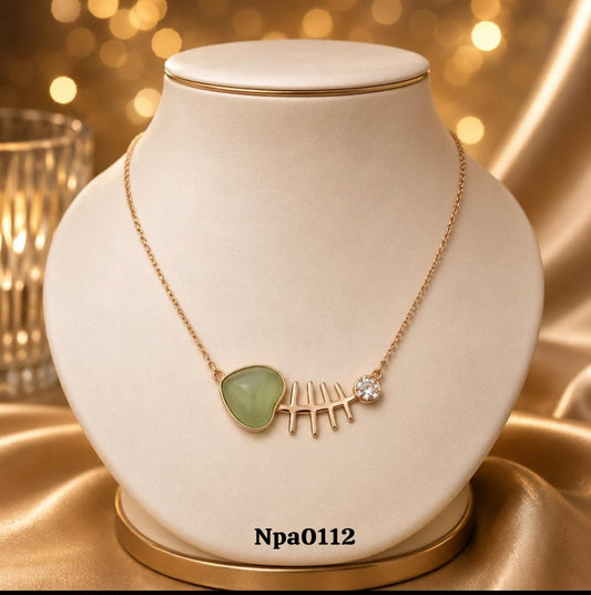 Fish Bone Pendant Necklace