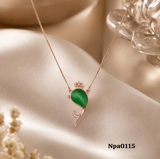 Crowned Dolphin Pendant Necklace