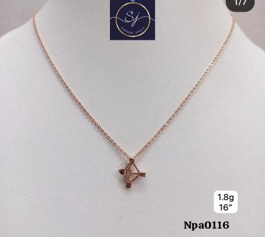 Bow and Arrow Pendant Necklace