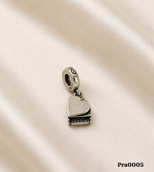 Piano Heart Dangle Charm