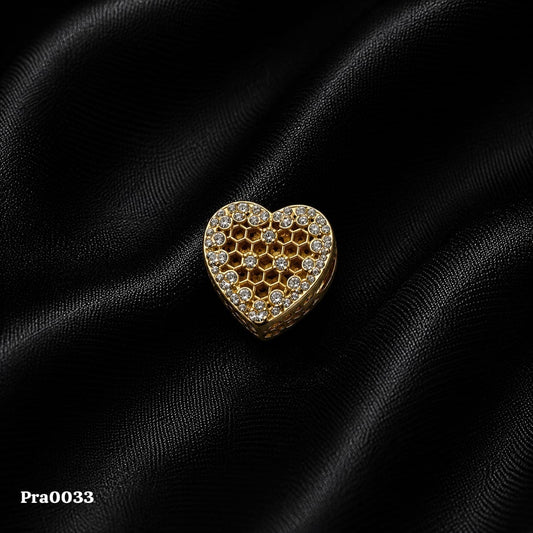 Honeycomb Heart Charm