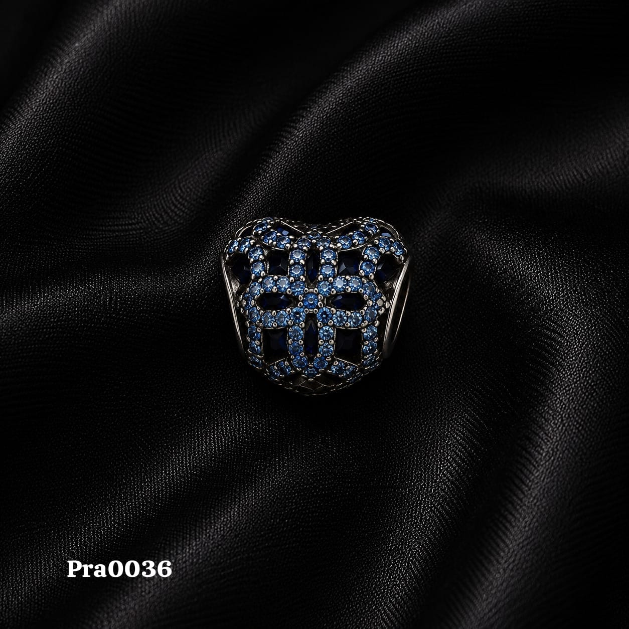 Blue Pavé Ornate Charm