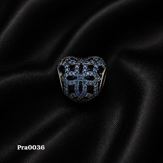 Blue Pavé Ornate Charm
