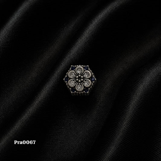 Hexagonal Floral Charm
