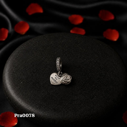 First My Mother" Floral Dangle Charm