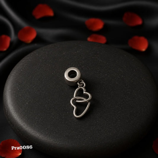 Interlocking Hearts Dangle Charm