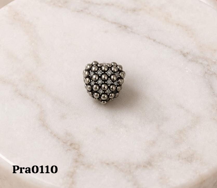 Beaded Heart Charm