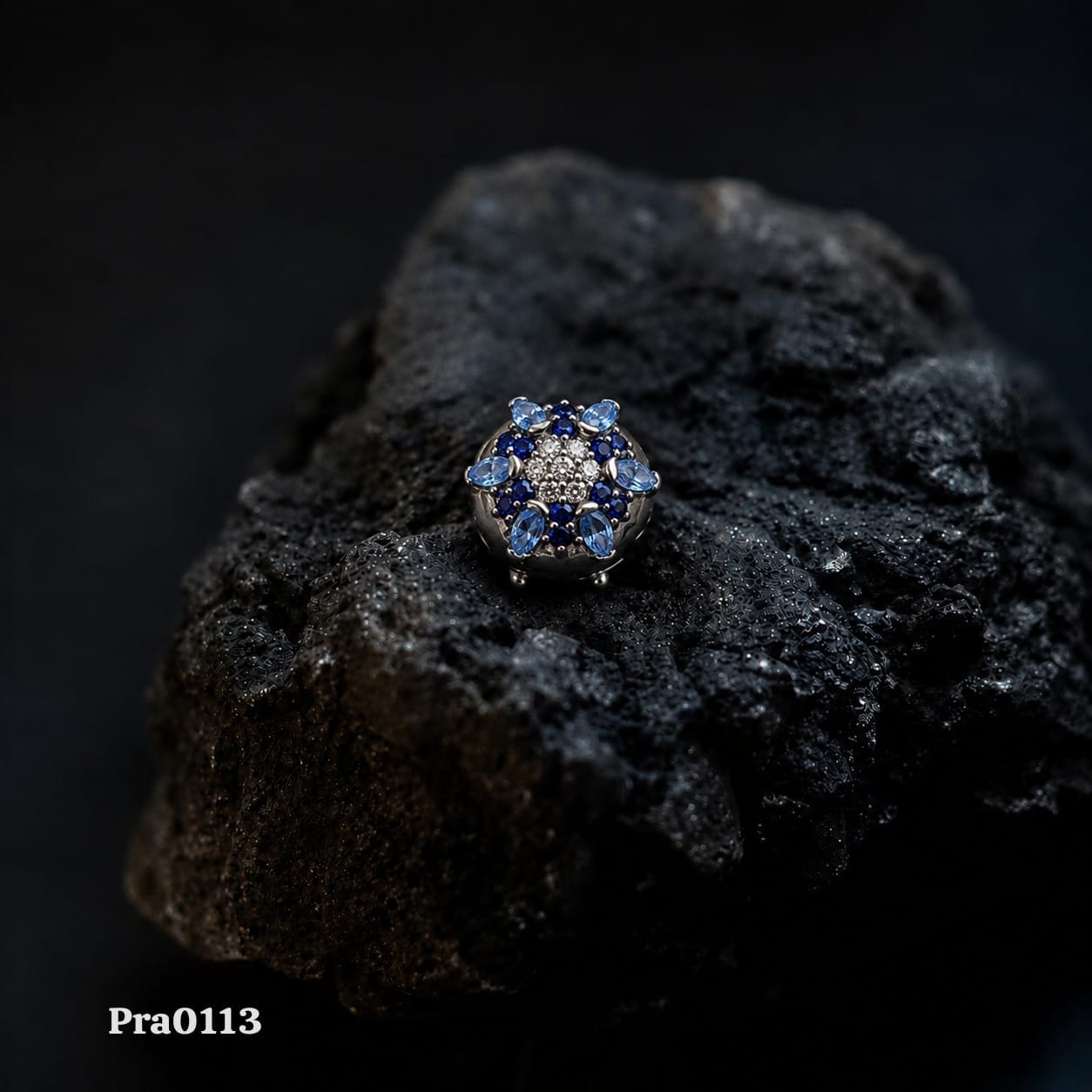 Floral Gem Cluster Charm