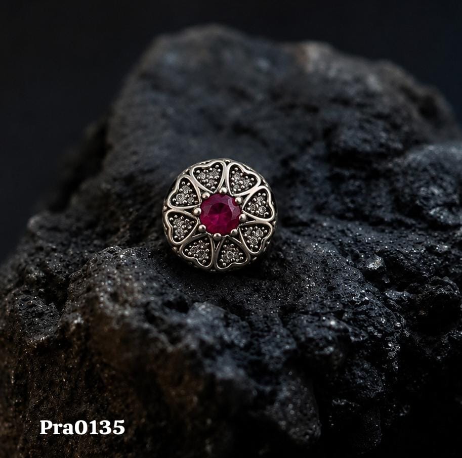 Royal Crimson Heart Charm