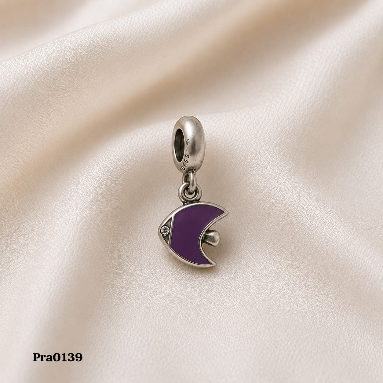 Purple Enamel Fish" Dangle Charm