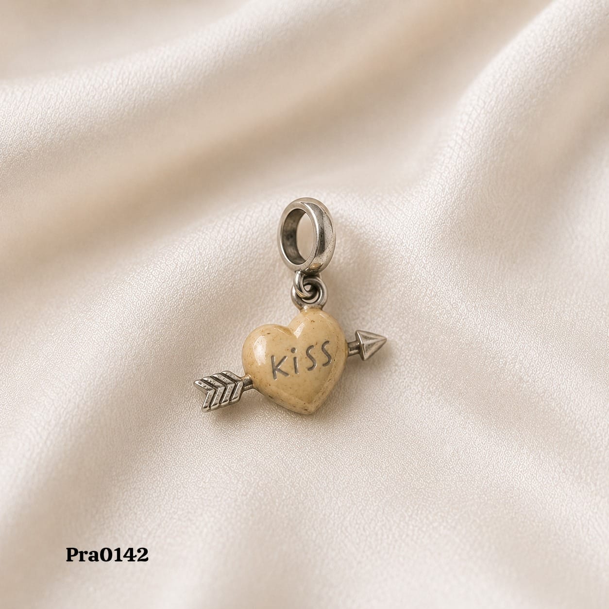 Cupid's Kiss" Heart Charm