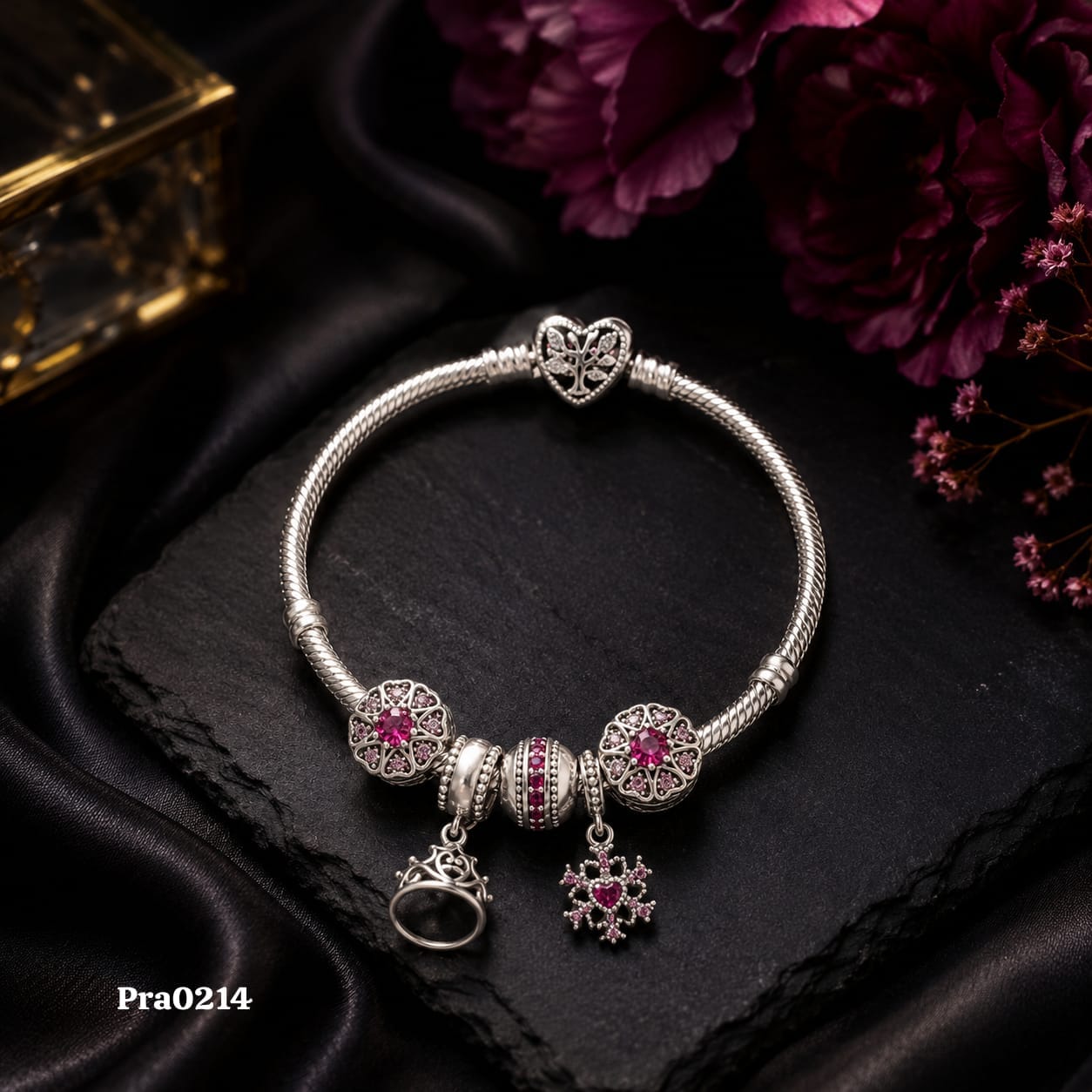 Family Tree" Snake Chain Bracelet