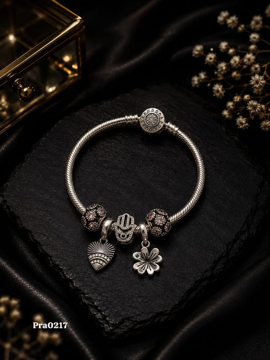 Hamsa Protection Snake Chain Bracelet