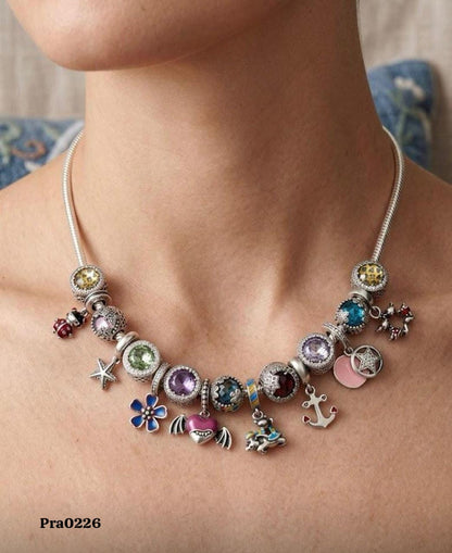 Kaleidoscope" Snake Chain Necklace
