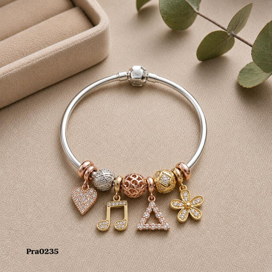 "Whimsical Dangle" Openable Bangle Bracelet
