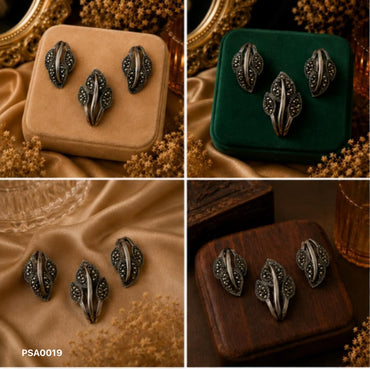 Marcasite Elegance Pendant Set