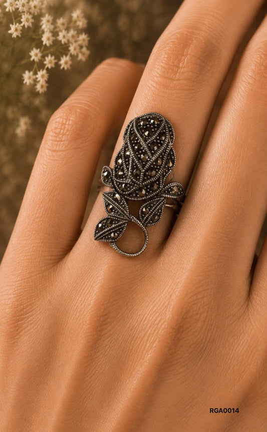 The Vintage Marcasite Rose Ring