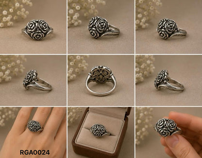 Triple Blossom Rose Ring
