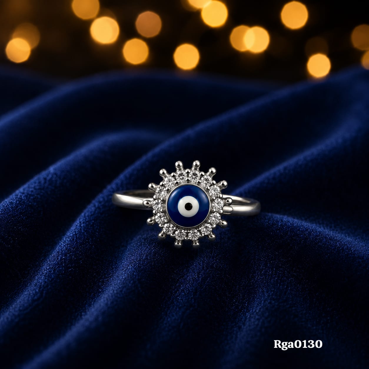 Classic Evil Eye Halo Ring