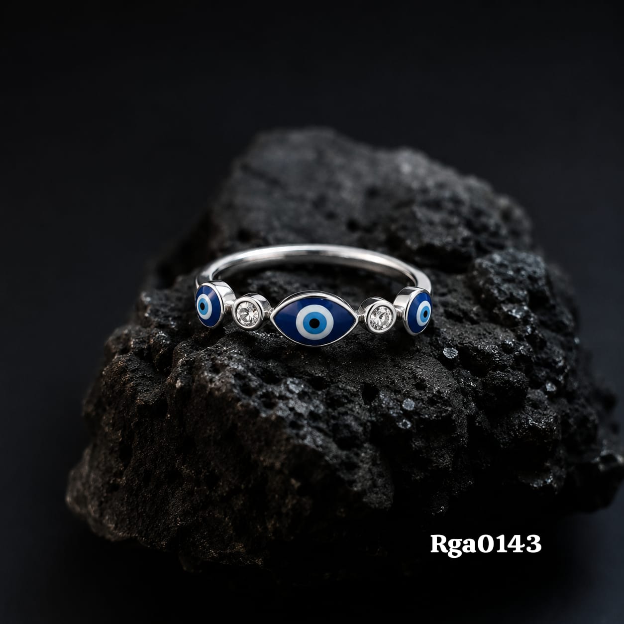 Evil Eye Eternity Ring