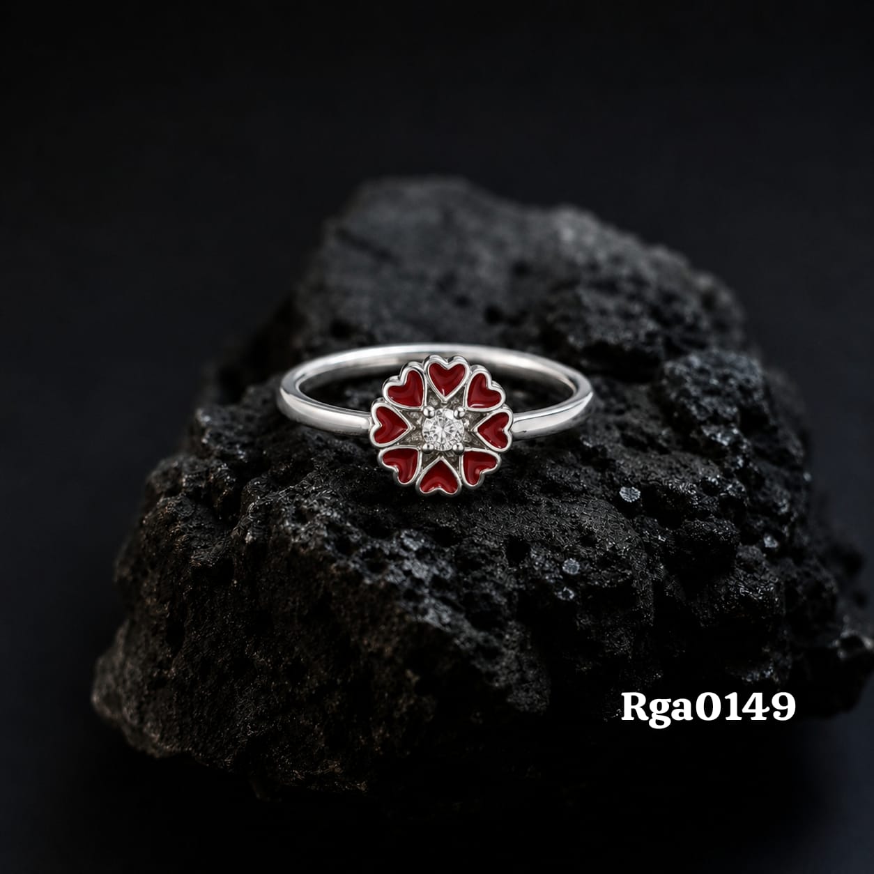 Heart Flower Ring
